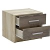 Κομοδίνο OLYMPUS pakoworld με 2 συρτάρια χρώμα castillo-toro 47,5x40,5x40,5εκ 123-000015