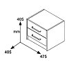 Κομοδίνο OLYMPUS pakoworld με 2 συρτάρια χρώμα castillo-toro 47,5x40,5x40,5εκ 123-000015