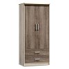 Ντουλάπα ρούχων δίφυλλη OLYMPUS pakoworld χρώμα castillo-toro 81x57x183εκ 123-000021