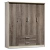 Ντουλάπα ρούχων τετράφυλλη OLYMPUS pakoworld χρώμα castillo-toro 159x57x183εκ 123-000023