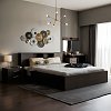 Κρεβάτι OLYMPUS pakoworld χρώμα wenge 160x200εκ 123-000036