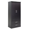 Ντουλάπα ρούχων δίφυλλη OLYMPUS pakoworld χρώμα wenge 81x57x183εκ 123-000044