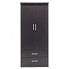 Ντουλάπα ρούχων δίφυλλη OLYMPUS pakoworld χρώμα wenge 81x57x183εκ 123-000044