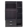Ντουλάπα ρούχων τρίφυλλη OLYMPUS pakoworld χρώμα wenge 120x57x183εκ 123-000045