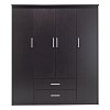 Ντουλάπα ρούχων τετράφυλλη OLYMPUS pakoworld χρώμα wenge 159x57x183εκ 123-000046