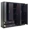 Ντουλάπα ρούχων πεντάφυλλη OLYMPUS pakoworld χρώμα wenge 198x57x183εκ 123-000047