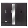 Ντουλάπα ρούχων πεντάφυλλη OLYMPUS pakoworld χρώμα wenge 198x57x183εκ 123-000047