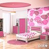 Κρεβάτι παιδικό Looney pakoworld σε χρώμα castillo-ροζ 100x200εκ 123-000077