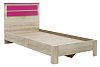 Κρεβάτι παιδικό Looney pakoworld σε χρώμα castillo-ροζ 100x200εκ 123-000077