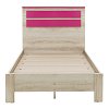 Κρεβάτι παιδικό Looney pakoworld σε χρώμα castillo-ροζ 100x200εκ 123-000077