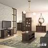 Έπιπλο τηλεόρασης Mozart pakoworld χρώμα καρυδί 121x40x65εκ 123-000118