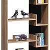 Βιβλιοθήκη Naya pakoworld sonoma-ανθρακί 72x30x182.5εκ 123-000153