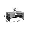 Τραπέζι σαλονιού Naya pakoworld sonoma-ανθρακί 93x46x43εκ 123-000159