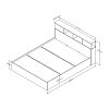 Κρεβάτι OLYMPUS pakoworld σε χρώμα castillo-toro 140x200εκ 123-000216