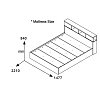 Κρεβάτι OLYMPUS pakoworld σε χρώμα wenge 140x200εκ 123-000217