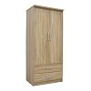 Ντουλάπα ρούχων δίφυλλη OLYMPUS pakoworld σε sonoma απόχρωση 81x57x183εκ 123-000226