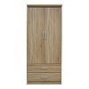 Ντουλάπα ρούχων δίφυλλη OLYMPUS pakoworld σε sonoma απόχρωση 81x57x183εκ 123-000226