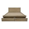 Κρεβάτι Olympus pakoworld με συρτάρι σε sonoma απόχρωση 140x200εκ 123-000228