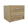 Κομοδίνο OLYMPUS pakoworld με 2 συρτάρια σε sonoma απόχρωση 47.5x40.5x40.5εκ 123-000229