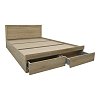 Κρεβάτι Olympus pakoworld με συρτάρι σε sonoma απόχρωση 150x200εκ 123-000237