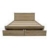 Κρεβάτι Olympus pakoworld με συρτάρι σε sonoma απόχρωση 150x200εκ 123-000237