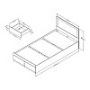 Κρεβάτι Olympus pakoworld με συρτάρι σε λευκή απόχρωση 120x200εκ 123-000247