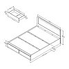 Κρεβάτι Olympus pakoworld με συρτάρι σε sonoma απόχρωση 160x200εκ 123-000248