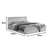 Κρεβάτι Olympus pakoworld με συρτάρι σε λευκή απόχρωση 140x200εκ 123-000251
