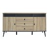 Μπουφές Zezan pakoworld σε sonoma-ανθρακί απόχρωση 140.5x41.5x80εκ 123-000259