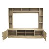 Σύνθετο σαλονιού Ambera pakoworld σε sonoma απόχρωση 200x40x171.5εκ 123-000264