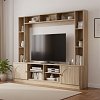 Σύνθετο σαλονιού Ambera pakoworld σε sonoma απόχρωση 200x40x171.5εκ 123-000264