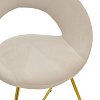 Καρέκλα Valentina pakoworld μπεζ βελούδο-χρυσό πόδι 65x60x82εκ 2τμχ 127-000168