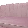 Καναπές 2θέσιος Daimon pakoworld βελούδο ροζ 134x70x77εκ 128-000006