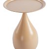 Βοηθητικό τραπέζι Samino pakoworld μέταλλο cappuccino Φ39x46εκ 128-000080