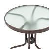 Τραπέζι Watson pakoworld μέταλλο καφέ-γυαλί Φ60x70εκ 130-000003