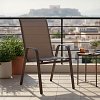 Πολυθρόνα Calan pakoworld μέταλλο σκούρo καφέ-textilene καφέ 54x74x91εκ 130-000011
