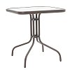 Τραπέζι Watson pakoworld μέταλλο καφέ-γυαλί 70x70x70εκ 130-000032