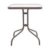 Tραπεζαρία Obbi-Watson pakoworld σετ 3τεμ καφέ μέταλλο-pe rattan 60x60x70εκ 130-000085