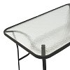 Τραπέζι Ensure pakoworld μέταλλο μαύρο-γυαλί 140x80x70εκ 130-000098