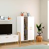 Βιτρίνα Belle Λευκό 102.5x41x152.5cm TO-BELLE1W2DWHITE