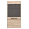 Βιτρίνα Δίφυλλη Solo 100x41x197cm Sonoma με Wenge και MDF Καμπυλωτό τελείωμα στις πόρτες TO-SOLO2W