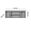 Ράφι Damis 110x22.5x39.5εκ Σονόμα Κρεμαστό με mdf Λεπτομέρεια TO-DAMREGW