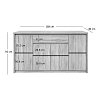 Norton Μπουφές 168x40x91.5εκ Sonoma TO-NORTKOM4D1S