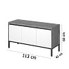 Έπιπλο Τηλεόρασης Palmor Χρυσό Δρυς-Λευκό 113.5x40x60cm TO-PALMORTV3D115