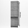 Alina Μεγάλο ντουλάπι 60x55,6x213,3εκ Σονόμα-Μόκκα SO-AD60RV