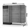 Alina Κάτω Ντουλάπι Γωνίας 100x44.5x85εκ Sonoma-Mocca SO-ADU100