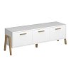 Έπιπλο Τηλεόρασης Belle Λευκό 149.5x41x49cm TO-BELLETV3KWHITE