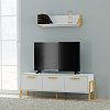 Έπιπλο Τηλεόρασης Belle Λευκό 149.5x41x49cm TO-BELLETV3KWHITE
