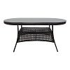 Τραπέζι Cellin pakoworld μέταλλο-pe rattan καφέ 160x80x77εκ 140-000037