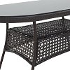 Τραπέζι Cellin pakoworld μέταλλο-pe rattan καφέ 160x80x77εκ 140-000037